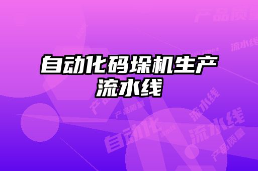 自動(dòng)化碼垛機(jī)生產(chǎn)流水線(xiàn)